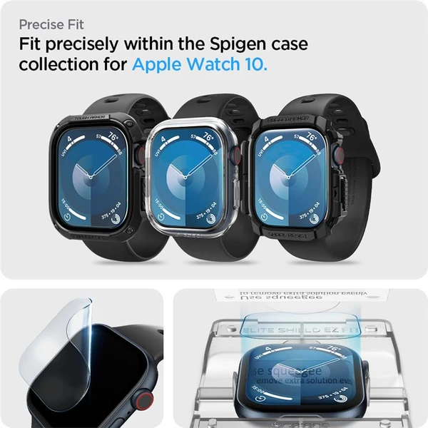 Spigen Eliteshield EZ Fit ochranná fólie Apple Watch Series 10 (46mm) 2 ks - Ochranné folie a skla - Obrázek 3d0893f669744f808387eb213b8f4013