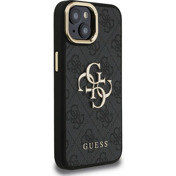 Guess PU 4G Metal Logo Stand Camera Frame kryt iPhone 13 černý - Pouzdra - Obrázek 3d1f4ff09a3042d8b6482417ae3a282a