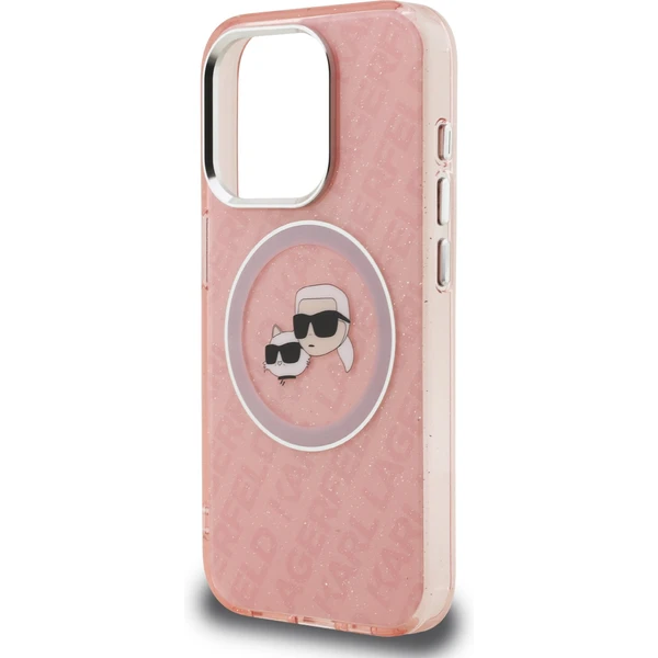 Karl Lagerfeld IML K&CH Heads Repeated Logo MagSafe kryt iPhone 15 Pro Max růžový - Pouzdra - Obrázek 3d2208731ef34137b765f79158c710dd
