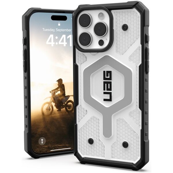 UAG Pathfinder Clear Magsafe kryt iPhone 16 Pro Max bílý