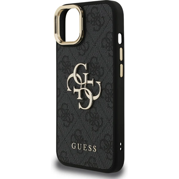 Guess PU 4G Metal Logo Stand Camera Frame kryt iPhone 13 černý - Pouzdra - Obrázek 3d3ea290e7f9488a875319c5bcbfd620