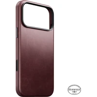 Nomad Traditional Leather (Horween) MagSafe kožený kryt iPhone 18 Pro Max Burgundy - Pouzdra