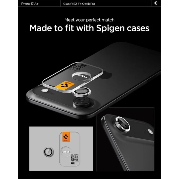 Spigen Glass tR EZ Fit Optik Pro skla iPhone Air silver (2 ks) - Ochranné folie a skla - Obrázek 3d8fa5a513ef48e1b50bb7475ced3bfa