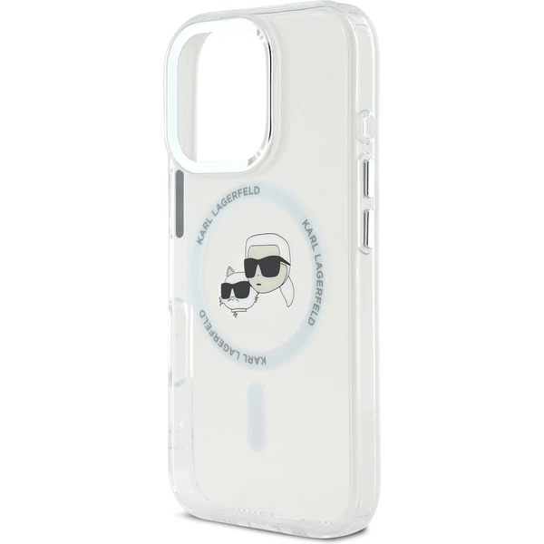 Karl Lagerfeld IML K&CH Heads Metal Frame MagSafe kryt pro iPhone 16 Pro Max čirý - Pouzdra - Obrázek 3d9d371656ef409dba5ce0017868131a