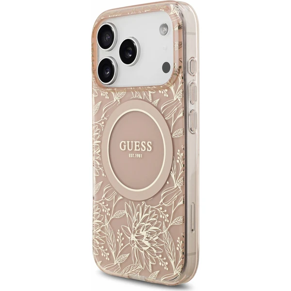 Guess IML Flowers Allover Strap MagSafe kryt iPhone 18 Pro růžový - Pouzdra - Obrázek 3db31c155a004740b9e1e3a026d4a947