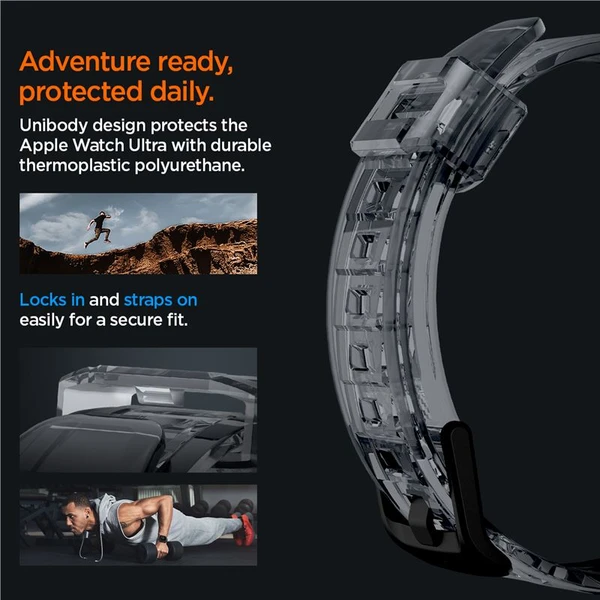 Spigen Rugged Armor Pro řemínek s pouzdrem Apple Watch Ultra 3/2/1 (49mm) kouřový - Pouzdra - Obrázek 3db661bc51624bb98a98e54d3746e63f