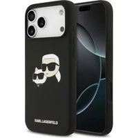Karl Lagerfeld Liquid Silicone Double Heads MagSafe kryt iPhone 17 Pro Max černý - Pouzdra