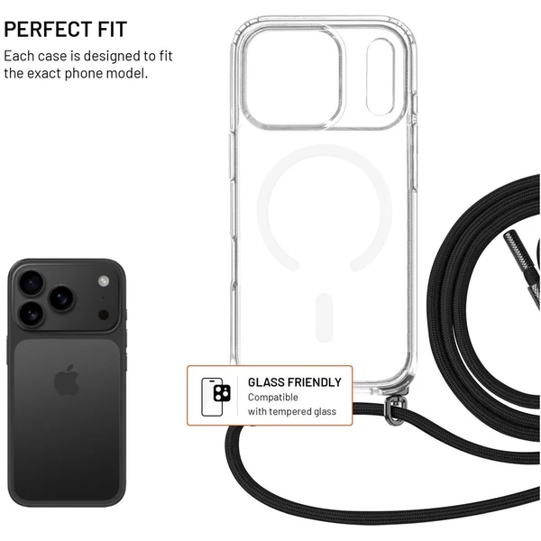 FIXED MagPure Neck kryt s černou šňůrkou na krk pro Apple iPhone 17 Pro - Pouzdra - Obrázek 3e1a0e2c16ab4728a49e101a13138885