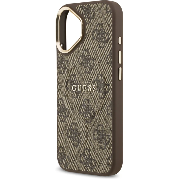 Guess PU Leather 4G Gold Frame MagSafe kryt iPhone 17 hnědý - Pouzdra - Obrázek 3e28e8904eca4452a85ac0d7bdc3c52c