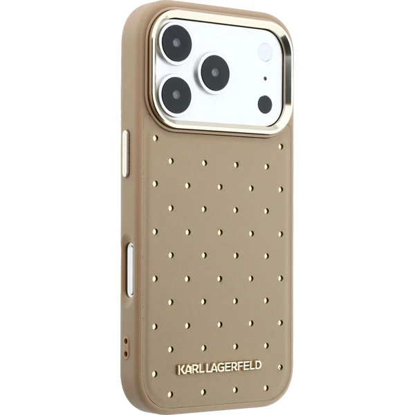 Karl Lagerfeld PU Perforated Gold Dots MagSafe kryt iPhone 17 Pro Max béžový - Pouzdra - Obrázek 3e5527a3367f4ca5998dcdaa314874db