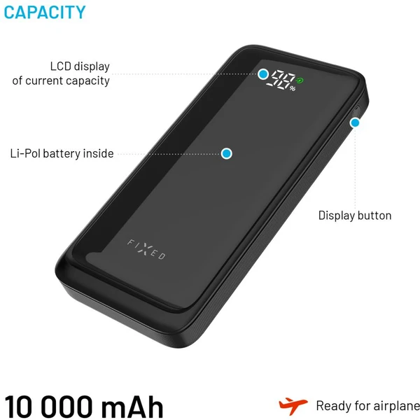 FIXED Zen2 10 powerbanka s LCD displejem a PD 20W, 10 000 mAh, černá - Powerbanky - Obrázek 3e9995831cbb495bab5f208801e594ef