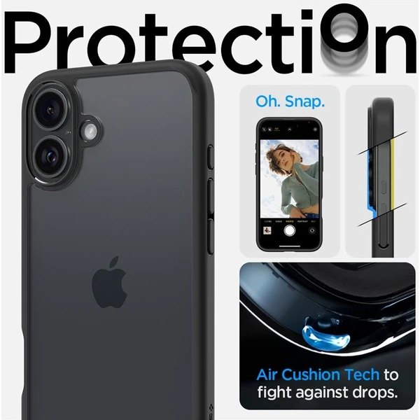 Spigen Ultra Hybrid kryt iPhone 16 matte black - Pouzdra - Obrázek 3e9af3b75c424b1f973f41e4096a4943
