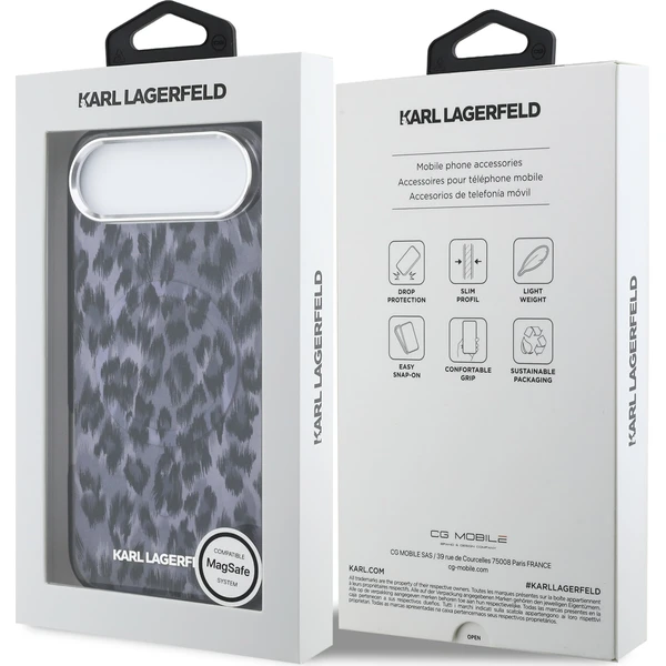 Karl Lagerfeld IML Leopard MagSafe kryt iPhone Air šedý - Pouzdra - Obrázek 3ead1db83a77401eb418d819099f8db1