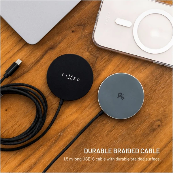 FIXED MagPad Slim MagSafe nabíječka s Qi2, 15W, titanová - Nabíječky - Obrázek 3ed45ad5de754e9eada85f31ce3fa41b