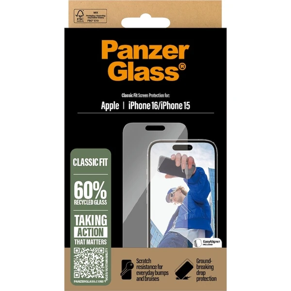 PanzerGlass® Classic Fit sklo Apple iPhone 16 - Ochranné folie a skla - Obrázek 3ee470fa2a964bb58efa7a36ba03c5e0