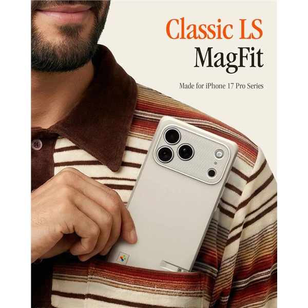 Spigen Classic LS MagSafe kryt iPhone 17 Pro (Macintosh 128K) stone - Pouzdra - Obrázek 3f1e0dc87e3b48ccbcdb048910dbe1c9