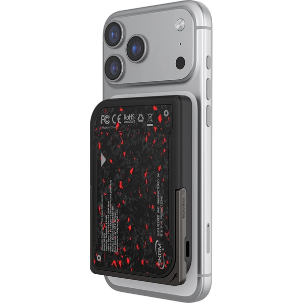 SKINARMA Vektor Nexus MagSafe powerbanka (5000 mAh) 20W, USB-C PD, Black/Red - Powerbanky - Obrázek 3f2ced24c9aa4f469a8b540455168b42