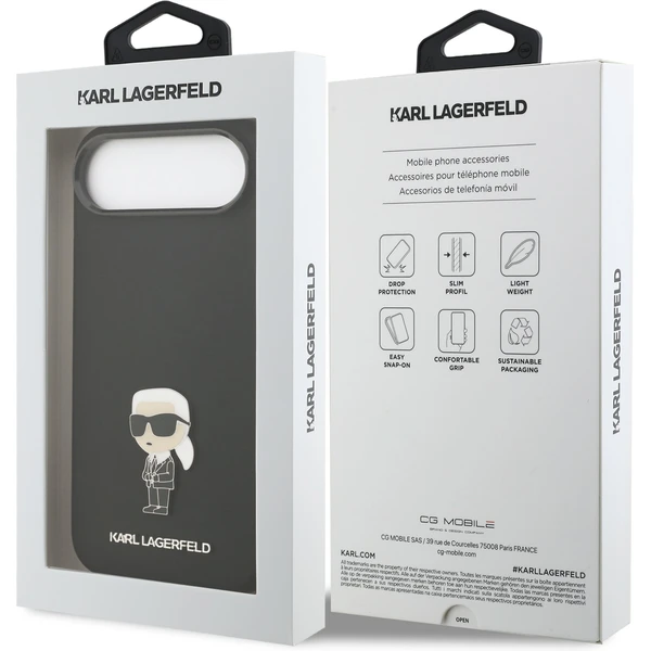 Karl Lagerfeld Liquid Silicone Metal Ikonik kryt iPhone Air černý - Pouzdra - Obrázek 3f35c14a2f5347a69ffc4fbf9296fb4c