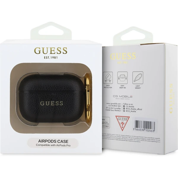 Guess PU Grained Classic Logo pouzdro pro AirPods Pro černé - Pouzdra - Obrázek 3f489dbdb760438a8566ac9afbb59222