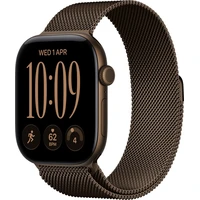 Apple Watch Series 12 Cellular (42mm) Tmavě bronzový hliník s tmavě bronzovým milánským tahem - Chytré hodinky
