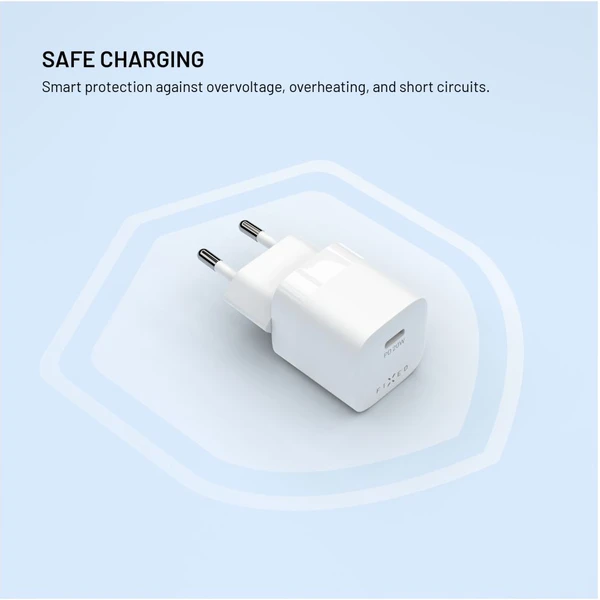 FIXED Mini Set nabíječky s USB-C portem a USB-C kabelem, PD, 1,2 metr, 20W, bílá - Nabíječky - Obrázek 3f6ff91a8bb14c21a834ce39e444a7a1