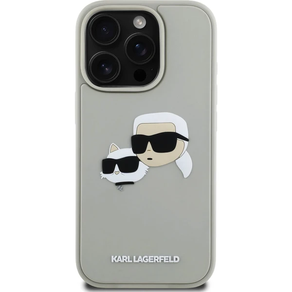 Karl Lagerfeld 3D Rubber Double Heads kryt iPhone 16 Pro béžový - Pouzdra - Obrázek 3f9ca52147074ebb98920a981fc1e28f