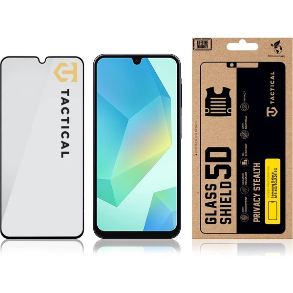 Tactical Glass Shield Privacy Stealth 5D sklo Samsung Galaxy A16 4G/5G /A26 5G černé - Ochranné folie a skla - Obrázek 3fa1106f2b0d477ca2eee452a5c18c5b