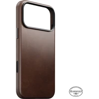 Nomad Traditional Leather (Horween) MagSafe kožený kryt iPhone 18 Pro Max Rustic Brown - Pouzdra