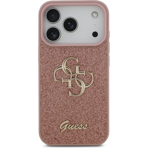 Guess PU Fixed Glitter 4G Metal Logo kryt iPhone 17 Pro růžový - Pouzdra - Obrázek 3fc27fe04e154f3f91ae0876bb531b39