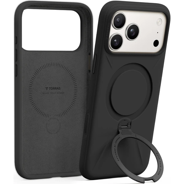 Torras Ostand Q3 Silicone MagSafe kryt iPhone 17 Pro obsidian black - Pouzdra - Obrázek 3ff59aa5d20c40fa9d1e19c814ffc768