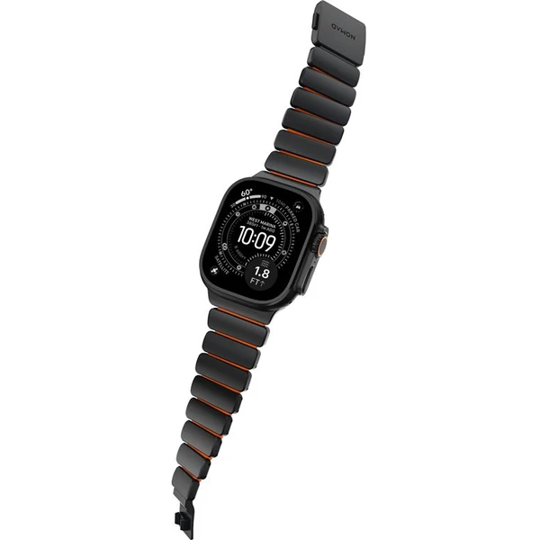 Nomad Stratos Band FKM řemínek Apple Watch 45/46/49mm Black Titanium/Ultra Orange - Řemínky - Obrázek 4003093ac7f947ca919ec0faa035b3ff