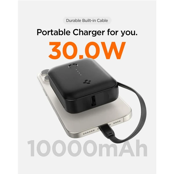 Spigen Essential powerbanka s kabelem 10000 mAh (30W) černá (EA3010BT) - Powerbanky - Obrázek 401605cba5834252a0dadabfda464e78