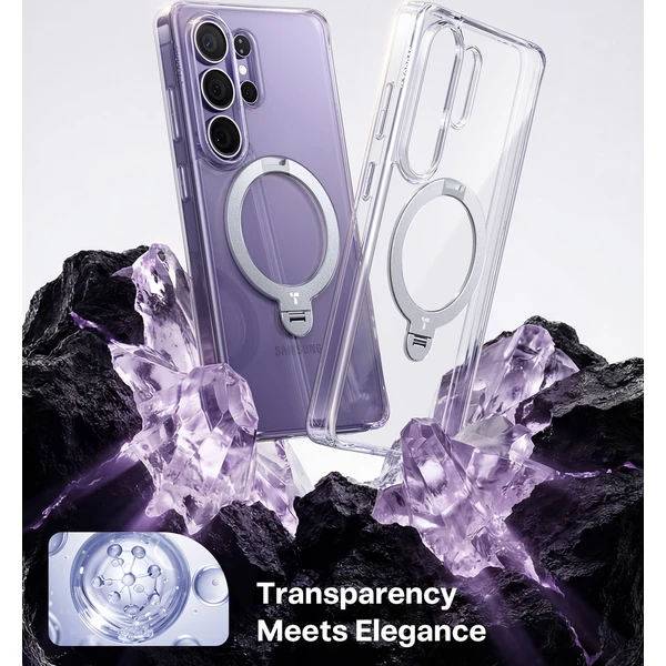 Torras Ostand Q3 Spin MagSafe kryt Samsung Galaxy S26 Ultra clear - Pouzdra - Obrázek 40481e608ec1448eadd059fd1fcf2727