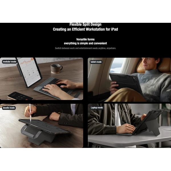 Nillkin Bumper GO pouzdro s klávesnicí iPad Pro 13 (2024) černé - Pouzdra - Obrázek 40489b8e6e1f4098b3dc247eab251acf