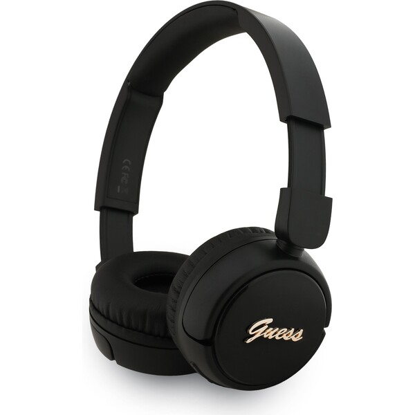 Guess Script Metal Logo bezdrátová sluchátka černá