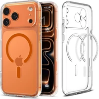 Spigen Ultra Hybrid MagSafe kryt iPhone 17 Pro Max clear orange - Pouzdra