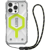UAG Pathfinder Clear Magsafe kryt iPhone 16 Pro Active Neon Lanyard - Pouzdra