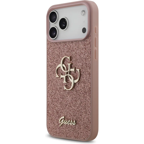 Guess PU Fixed Glitter 4G Metal Logo kryt iPhone 17 Pro Max růžový - Pouzdra - Obrázek 409c235c7d464083a5532d29cabdd046