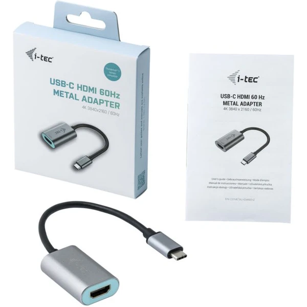 i-tec USB-C/HDMI redukce 0,15m stříbrná - Kabely a redukce - Obrázek 40FA000501