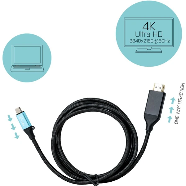 i-tec USB-C/HDMI kabel 4K 1,5m černý - Kabely a redukce - Obrázek 40GA000501