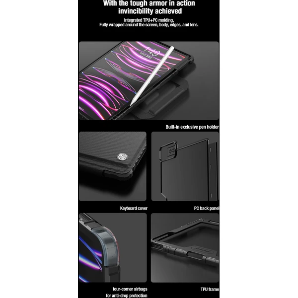 Nillkin Bumper GO pouzdro s klávesnicí iPad Air 4/5/10.9" (2020)/11" (2024)/Pro 11" (20/21/22) černé - Pouzdra - Obrázek 40ca7db951024ecba7e73d23397e9bf0