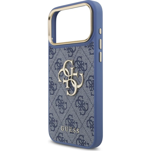 Guess PU Leather 4G Metal Logo Gold Frame kryt iPhone 18 Pro Max modrý - Pouzdra - Obrázek 40f01177a4b64918be4265add56c6379