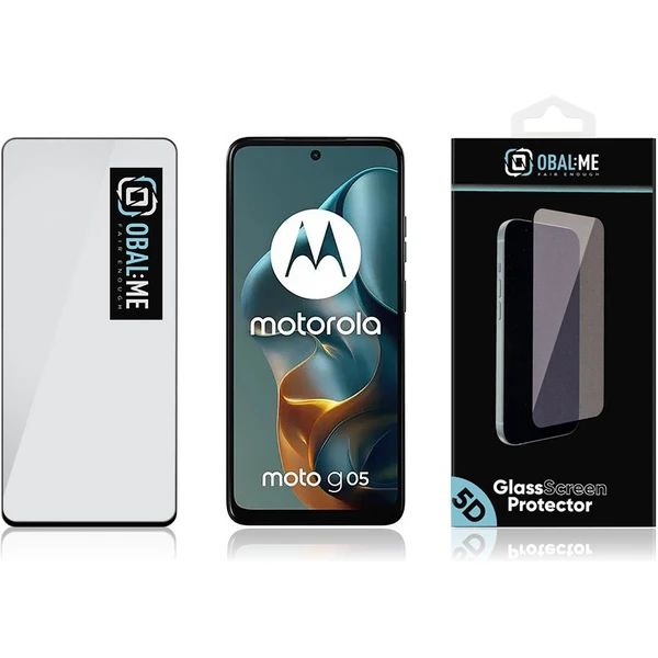 OBAL:ME 5D tvrzené sklo Motorola G05/E15 černé - Ochranné folie a skla - Obrázek 411db9ee5796477e97053911b838e514