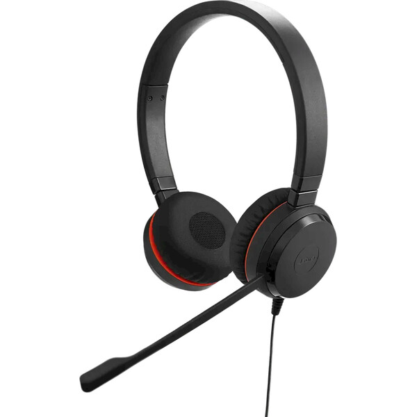Jabra Evolve 20 USB C/A UC Stereo sluchátka černá Černá