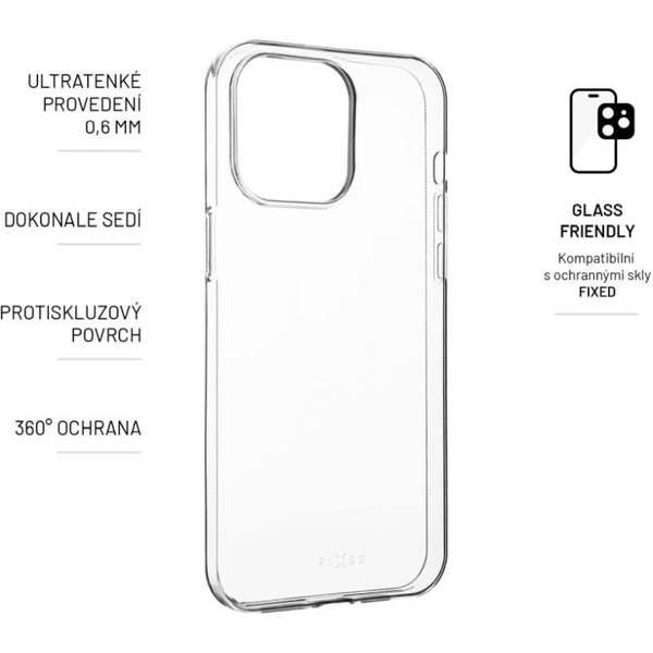 FIXED Skin ultratenký TPU kryt Apple iPhone 15 Pro čirý - Pouzdra - Obrázek 4153000N01