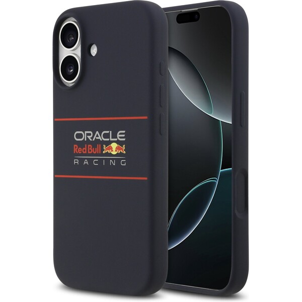 Oracle Red Bull Racing Silicone Horizontal Logo MagSafe kryt iPhone 17 modrý
