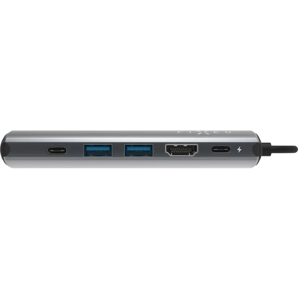 FIXED HUB Pro 6v1 USB-C hliníkový hub pro notebooky a tablety šedý - USB huby - Obrázek 4188000701