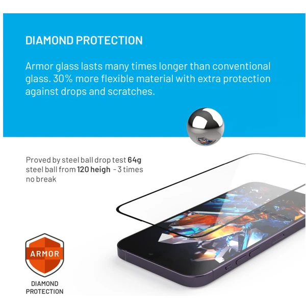 FIXED Armor prémiové tvrzené sklo s aplikátorem Samsung Galaxy A35 5G černé - Ochranné folie a skla - Obrázek 41D1000P01