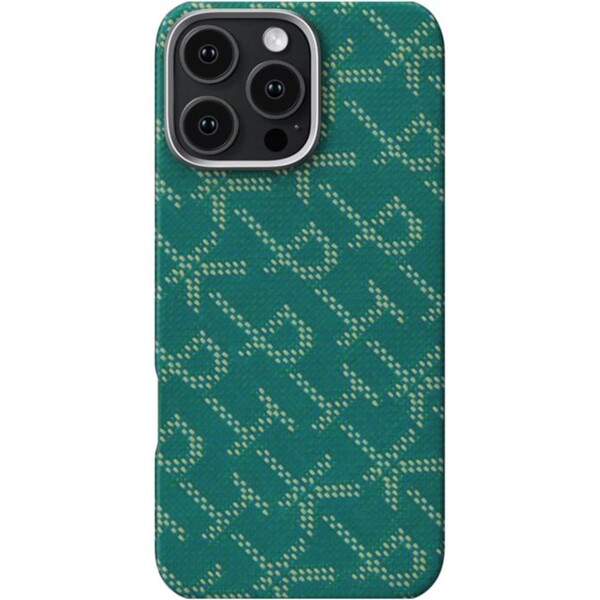 Pitaka Tactile Woven Case kryt iPhone 16 Pro Max PTK Green/Gold