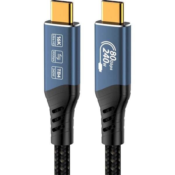 PremiumCord USB4 2.0 80Gbps 16K@60Hz 240W Thunderbolt 4 kabel 1,2m - Kabely a redukce - Obrázek 41HR000K01